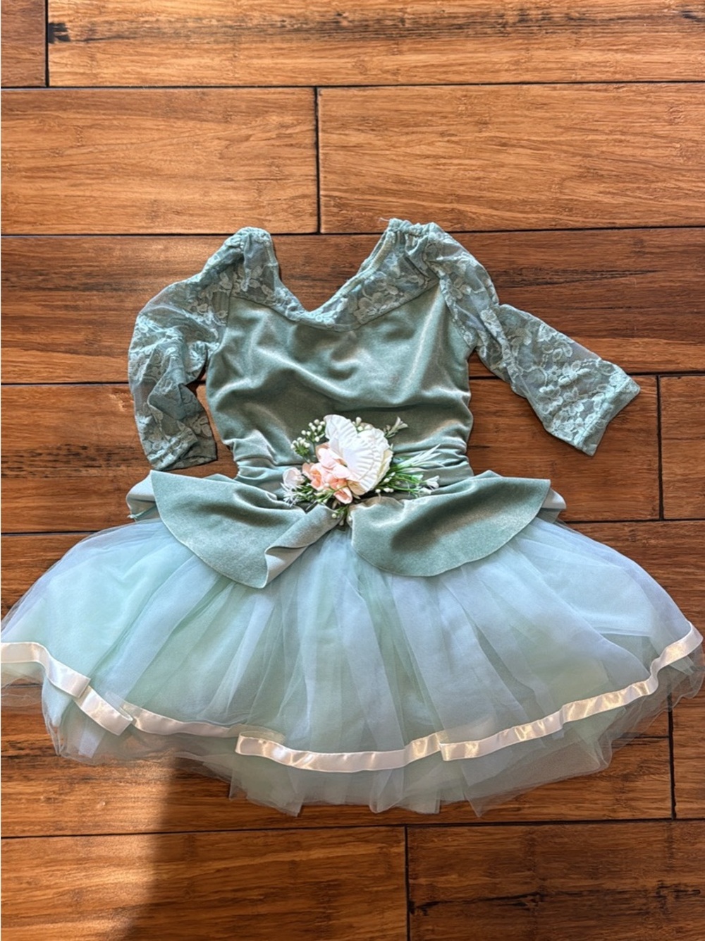 Weissman Sage Green Floral Tutu Costume Dress
